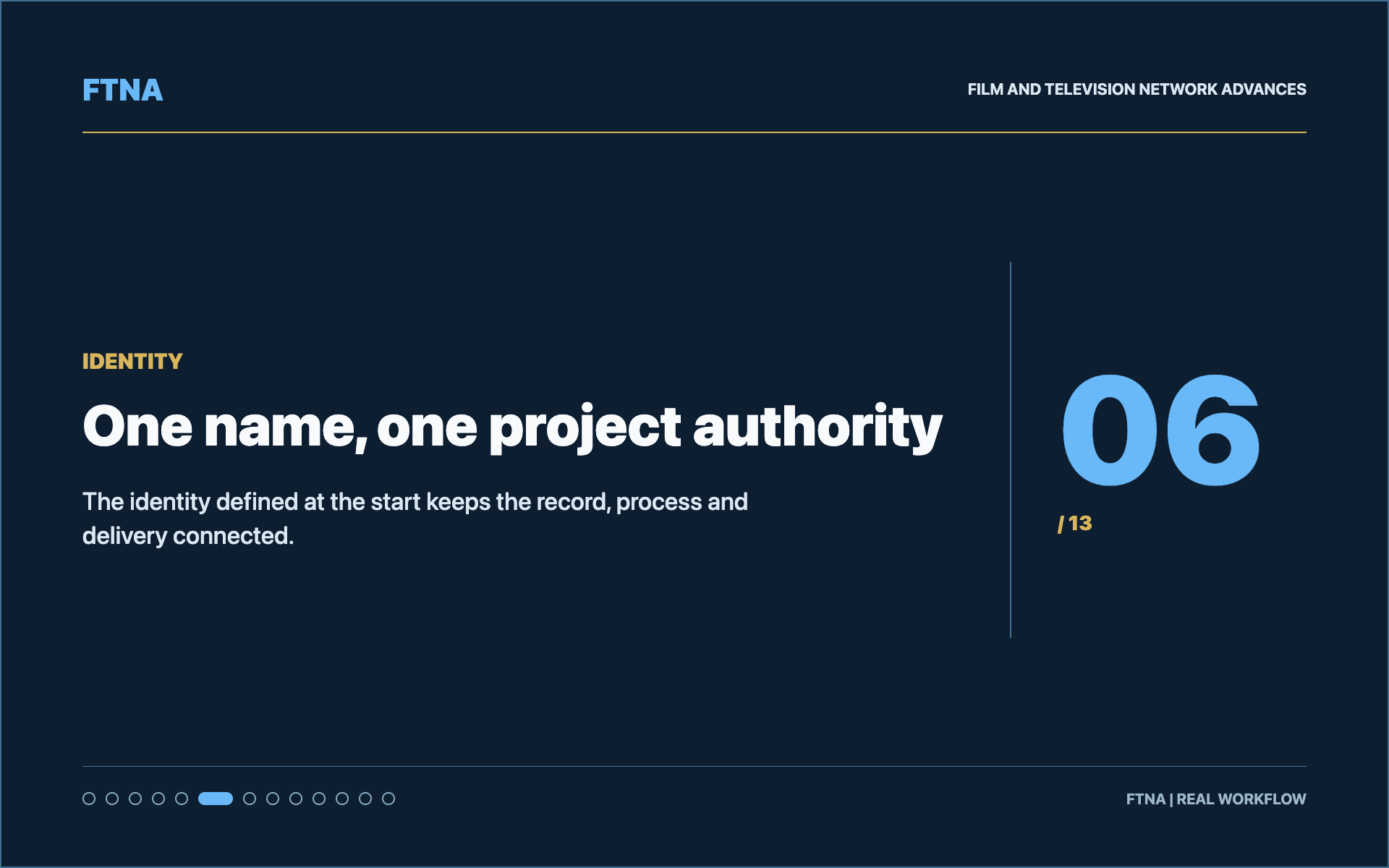 One name, one project authority
